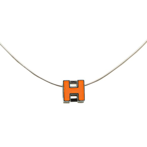 Hermès Cage d'H Silver Metal necklace - Picture 1 of 6